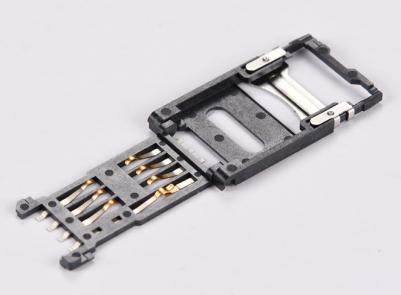 6P＋2P With Switch　SIM Card Connector,Hinged type,H2.5mm